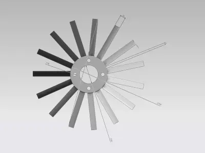 Paddle wheel 3D print model purchase