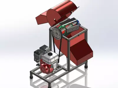 3D model of a Branch Shredding Machine 3D model