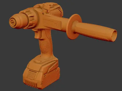 Bosch GSB 18V Drill Driver RAW Scan 3D model