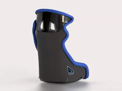 Racing Sport Seat V01 Blue Low-poly 3D model