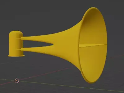 Cool Siren Horn Free low-poly 3D model