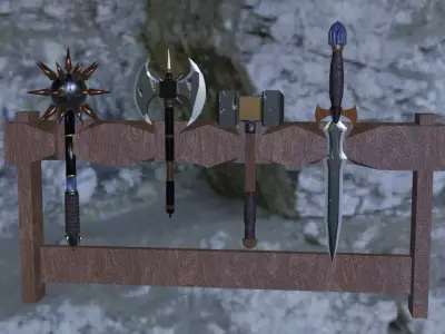 Melee Weapons 3D model