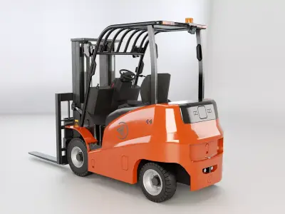 Modern Electric Forklift Low-poly 3D model