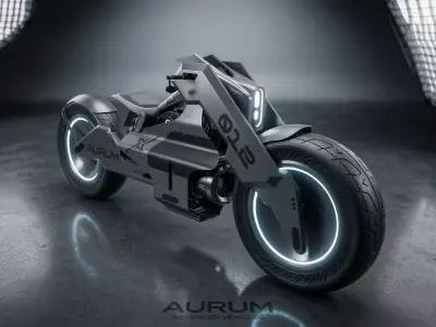 Futuristic Sci-Fi Concept Motorcycle AURUM 012  3D model