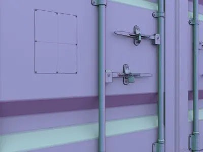 20 ft Shipping Containers Low-poly 3D model