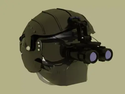 Gentex Alpha 900 Helicopter Helmet 3D model