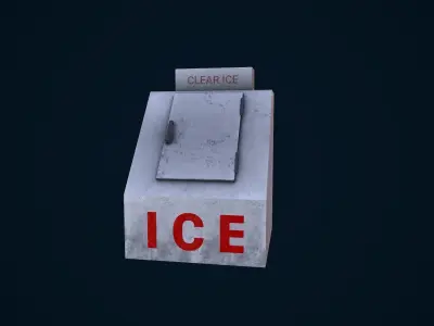 Ice Machine Low-poly 3D model purchase