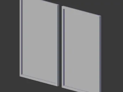 Picture Frames - City maps Low-poly 3D model