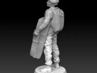 Female Paratrooper 3D print model