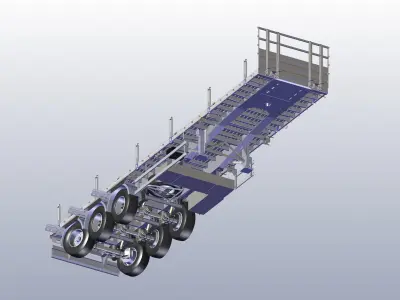 FLATBED trailer 3D model
