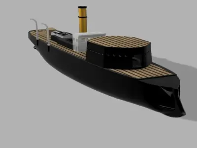 3D printable Chinese Gunboat Tiong Sing  3D print model