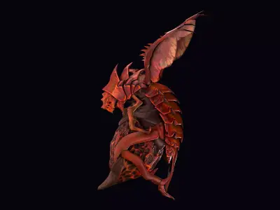 Drone Worker Low-poly 3D model