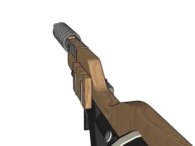AIRGUN with MAGNETIC CHAMBER AMPLIFIED Free low-poly 3D model