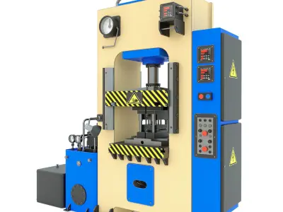 Industrial machine tool hydraulic press D2430B 3D model