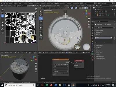 NH35 Mechanical Watch Movement Low-poly 3D model