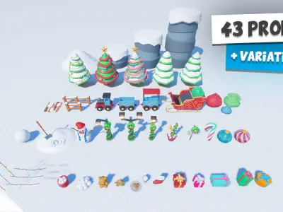 GrieverXVII - Roblox - Asset Pack - Xmas Pack Low-poly 3D model