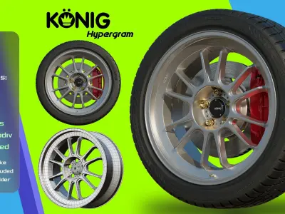 Top 10 best selling car rims Vol1 Low-poly 3D model