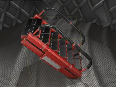 Sci-Fi Stairs - 7 - Red Version Low-poly 3D model