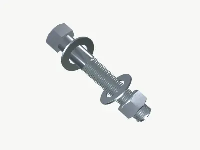 Nut bolt 3D model purchase