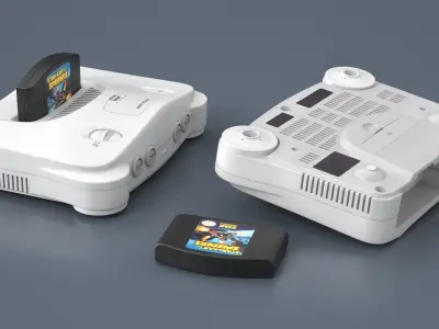  Vintage Console Gaming with Cartridge 