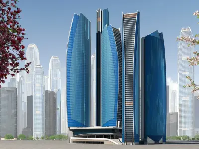 Etihad Towers 3D model
