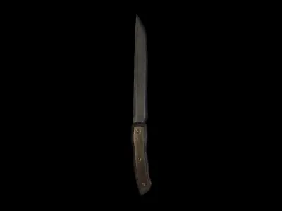 lowpoly Survival knife Low-poly 3D model
