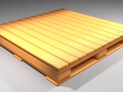Pallet - Two Way Block 3D model