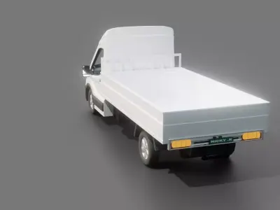 Ford Transit Flatbed Truck 3D model