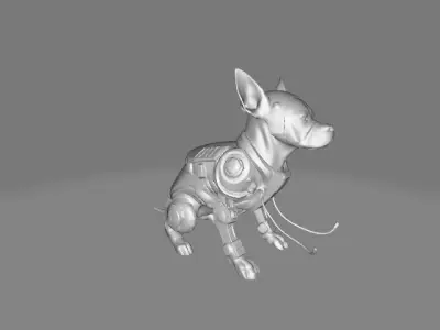 3D Model Dog Suit Cyborg Inspired  Low-poly 3D model