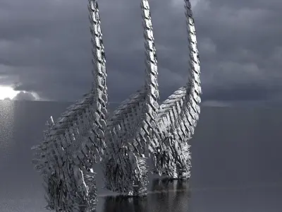 Dreadnaught Ship Wreck Spine 1   3D model