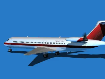 Boeing 7X7-1 Jet Fan V105 3D model