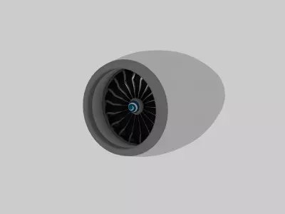 Aircraft engine 3D model by gogan