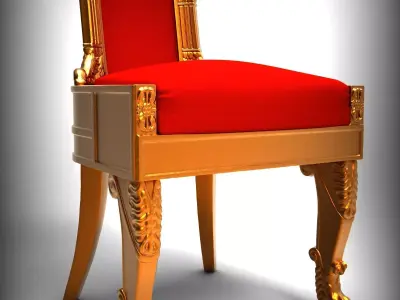 Golden chair 3D model