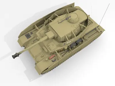 Panzer IV Ausf H medium tank 3D model