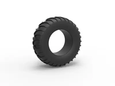 Tire for sand and snow Scale 1 to 25 3D print model