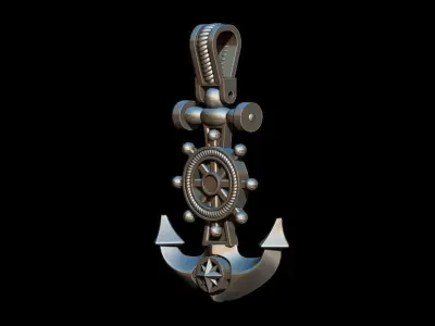 Anchor pendant 3D print model