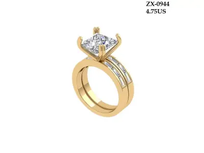 Princess Ring 3D print model 8
