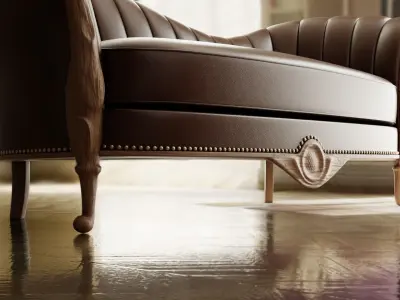 Furniture Sofa Chaise Lounge Low-poly 3D model