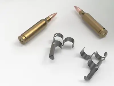 Ammo Box with bullet High-poly 3D model