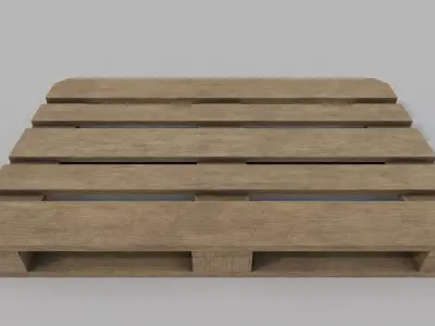 Wooden Pallet PBR  Low-poly 3D model
