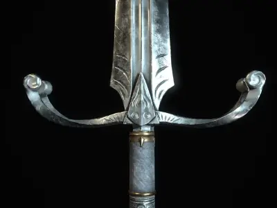 Fantazy Sword Melee Weapon Low-poly 3D model