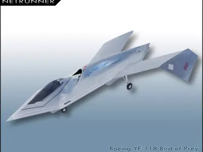 Boeing YF-118 Bird of Prey Low-poly 3D model