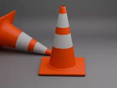 Traffic Cone Free 3D model get