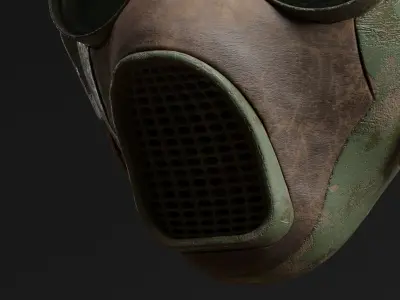 Helmet Sci-fi Gas Mask Visor   Free 3D model