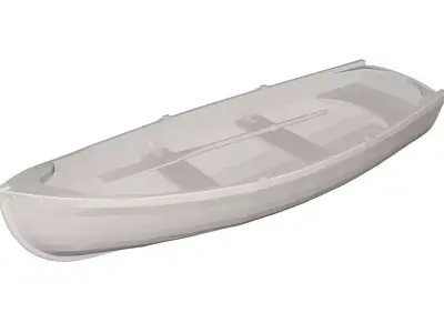 Wood Boat  Low-poly 3D model