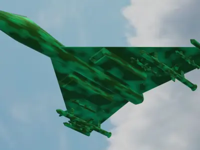 Jet fighter Free low-poly 3D model