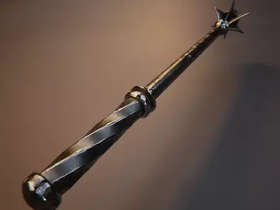 Medieval Mace Low-poly 3D model