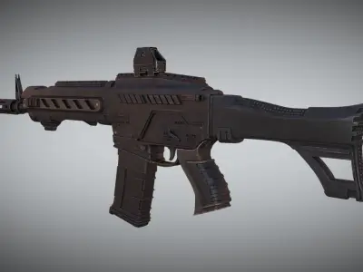 Sci-Fi Gun Low-poly 3D model purchase