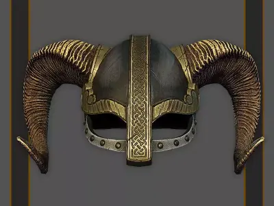 Vikings Helmet Low-poly 3D model