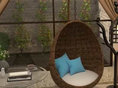 Cage Lamp Design Floor Lamp 3D Model OBJ FBX SKP MTL 3D model